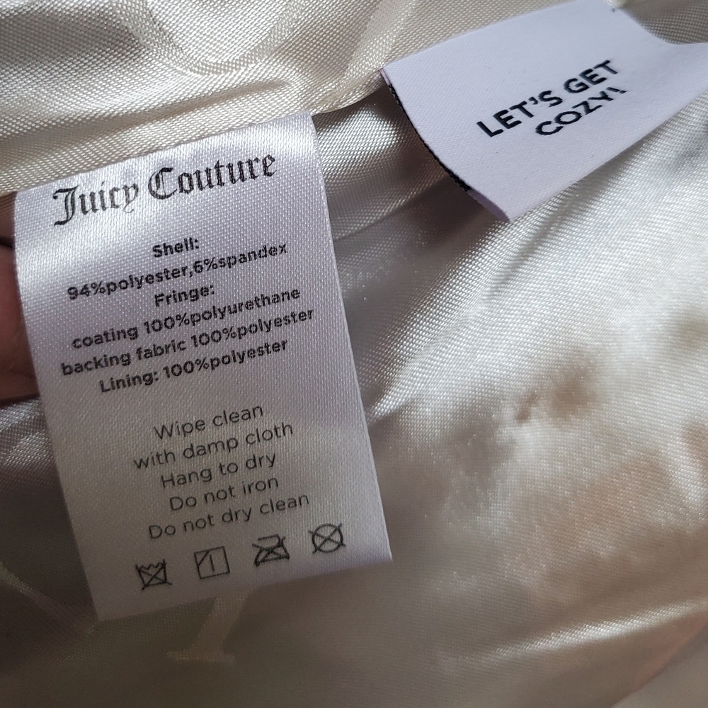 Sold Out Juicy Couture Faux Leather Fringe Trucker Jacket XS Rare NWT - Picture 13 of 16